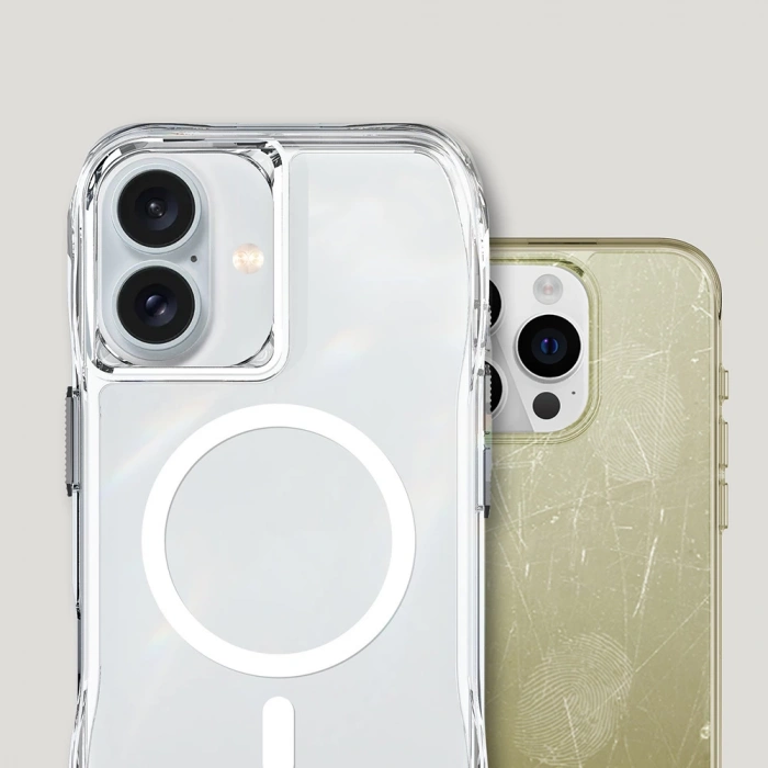 Apple iPhone 16 Kılıf M-safe Şarj Özellikli Airbagli Şeffaf Zore İncek Kapak