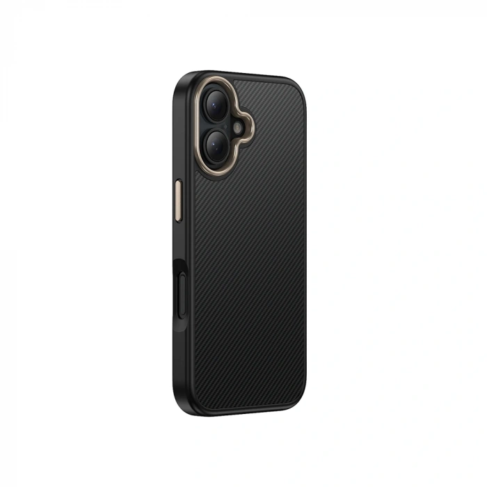 Apple iPhone 16 Kılıf M-safe Şarj Özellikli Karbon Fiber Görünümlü Zore Antina Kapak