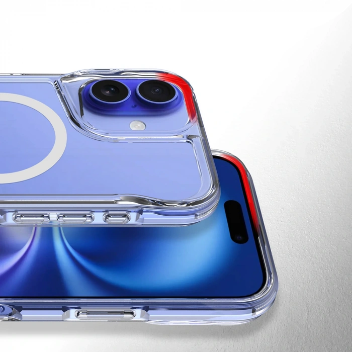 Apple iPhone 16 Kılıf M-safe Şarj Özellikli Zore T-Max Standlı Kapak