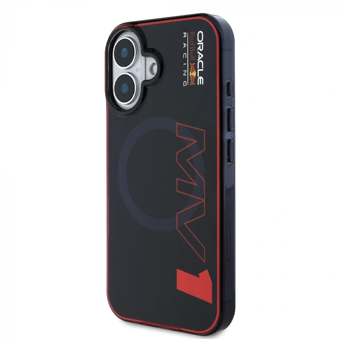 Apple iPhone 16 Kılıf Redbull Orjinal Lisanslı M-safe Şarj Özellikli Çift Katmanlı Sert PC Büyük Boy MV Kapak