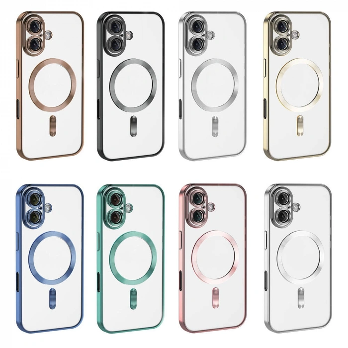 Apple iPhone 16 Plus Kılıf Kamera Korumalı M-safe Wireless Şarj Özellikli Zore Demre Kapak