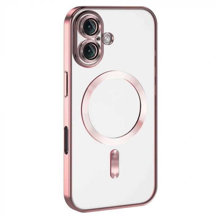 Apple iPhone 16 Plus Kılıf Kamera Korumalı M-safe Wireless Şarj Özellikli Zore Demre Kapak