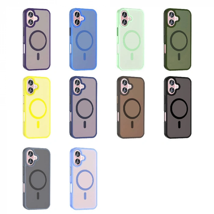 Apple iPhone 16 Plus Kılıf M-safe Şarj Özellikli Mat Arka Yüzey Zore Sio Kapak