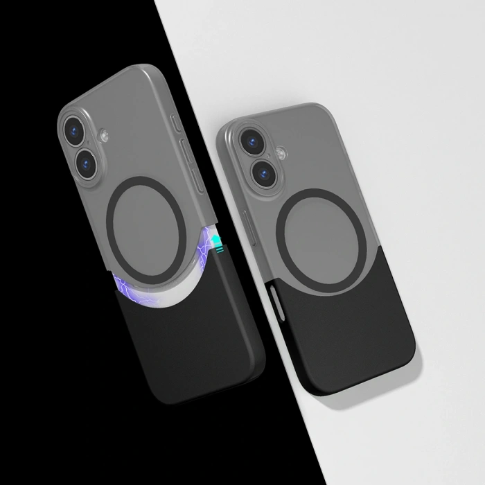 Apple iPhone 16 Plus Kılıf M-Safe Şarj Özellikli Mıknatıslı Zore Duble Kapak