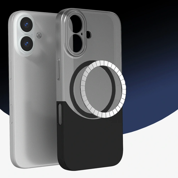 Apple iPhone 16 Plus Kılıf M-Safe Şarj Özellikli Mıknatıslı Zore Duble Kapak