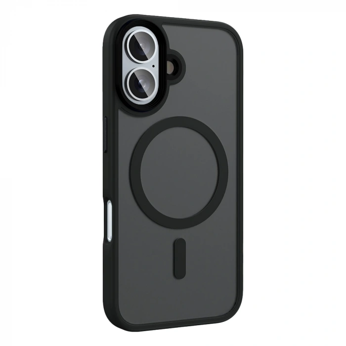 Apple iPhone 16 Plus Kılıf Mat Arka Yüzey Wireless Şarj Özellikli Zore Flet M-safe Kapak