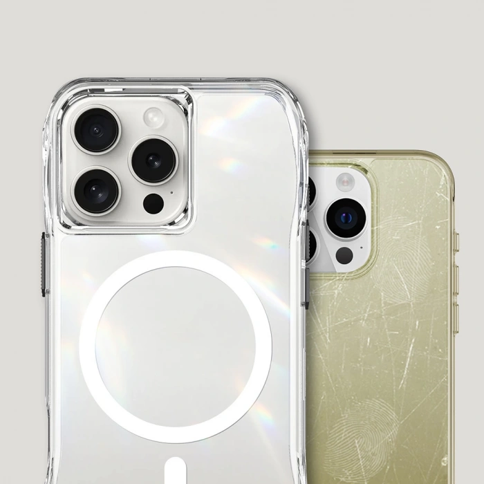 Apple iPhone 16 Pro Kılıf M-safe Şarj Özellikli Airbagli Şeffaf Zore İncek Kapak