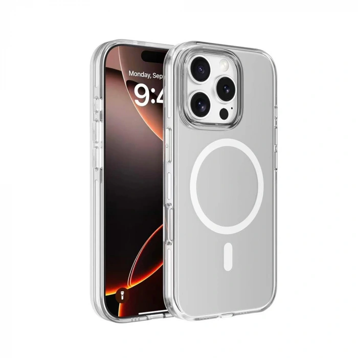 Apple iPhone 16 Pro Kılıf M-safe Şarj Özellikli Kamera Korumalı Zore Kripto Kapak