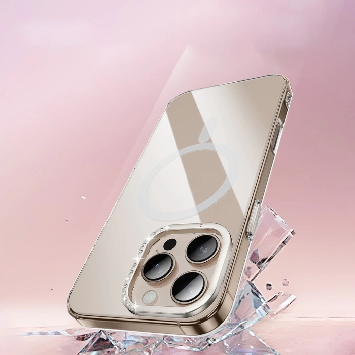 Apple iPhone 16 Pro Kılıf M-safe Şarj Özellikli Kamera Standlı Zore Estop Kapak