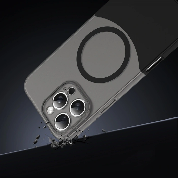 Apple iPhone 16 Pro Kılıf M-Safe Şarj Özellikli Mıknatıslı Zore Duble Kapak