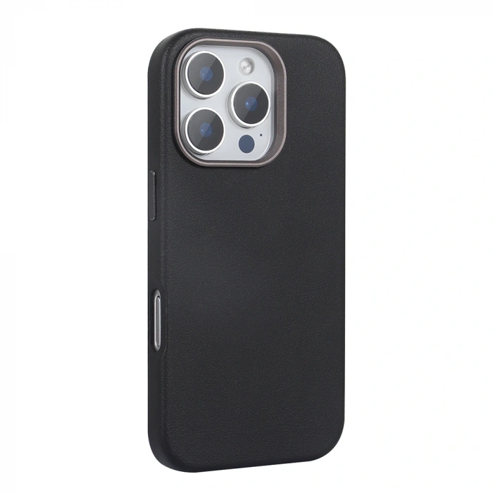 Apple iPhone 16 Pro Kılıf M-safe Şarj Özellikli PU Deri Zore Adora Kapak