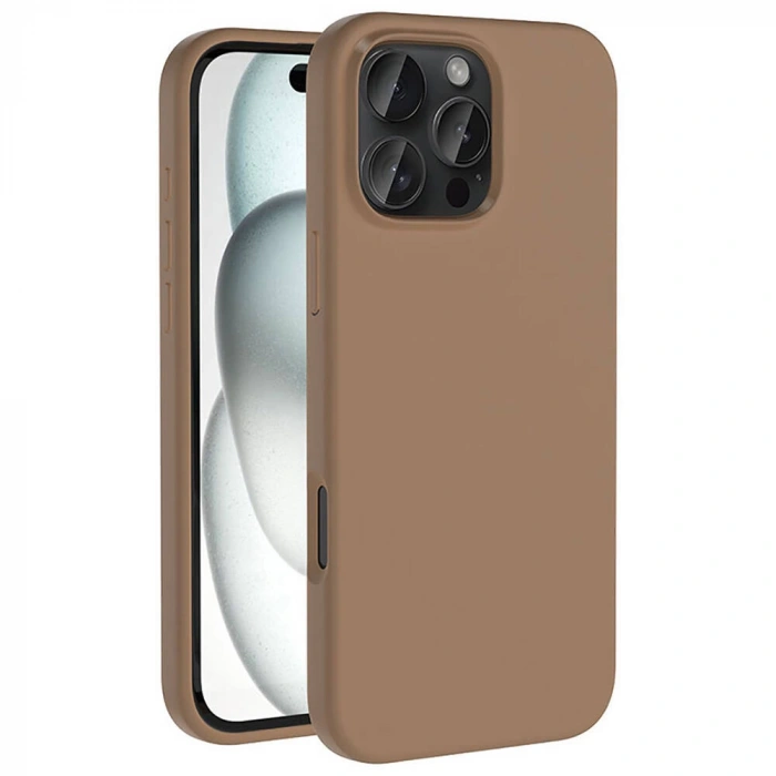 Apple iPhone 16 Pro Kılıf M-safe Şarj Özellikli Sıvı Teknolojili Silinebilir Sert Zore Kivi Kapak