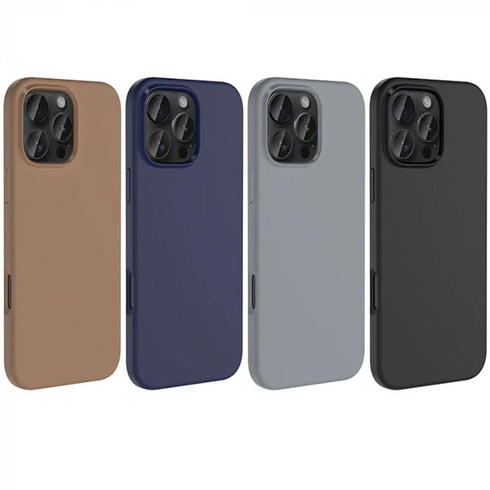 Apple iPhone 16 Pro Kılıf M-safe Şarj Özellikli Sıvı Teknolojili Silinebilir Sert Zore Kivi Kapak