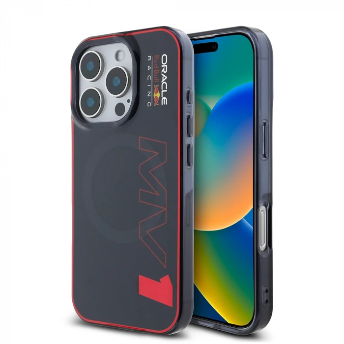 Apple iPhone 16 Pro Kılıf Redbull Orjinal Lisanslı M-safe Şarj Özellikli Çift Katmanlı Sert PC Büyük Boy MV Kapak