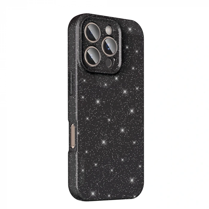 Apple iPhone 16 Pro Max Kılıf Kamera Korumalı Simli Lüks Zore Koton Kapak