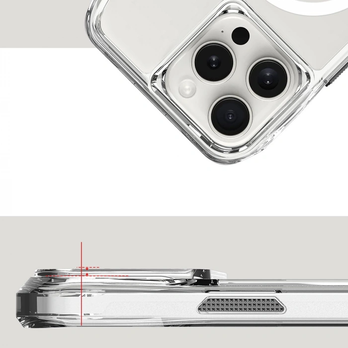 Apple iPhone 16 Pro Max Kılıf M-safe Şarj Özellikli Airbagli Şeffaf Zore İncek Kapak