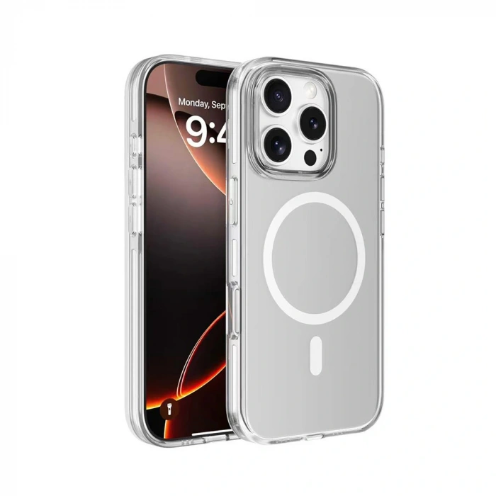 Apple iPhone 16 Pro Max Kılıf M-safe Şarj Özellikli Kamera Korumalı Zore Kripto Kapak