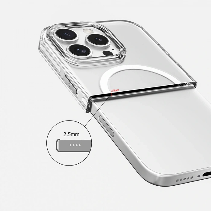 Apple iPhone 16 Pro Max Kılıf M-safe Şarj Özellikli Kamera Korumalı Zore Kripto Kapak