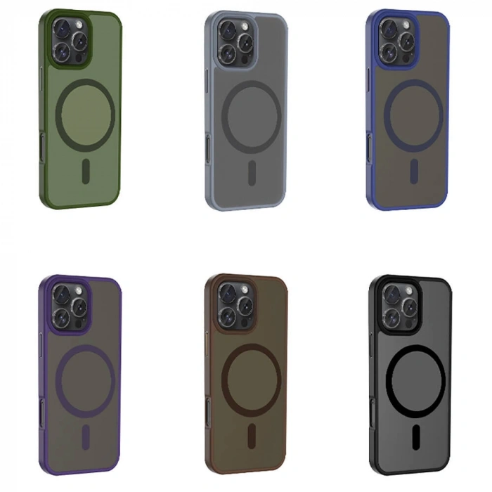 Apple iPhone 16 Pro Max Kılıf M-safe Şarj Özellikli Mat Arka Yüzey Zore Sio Kapak