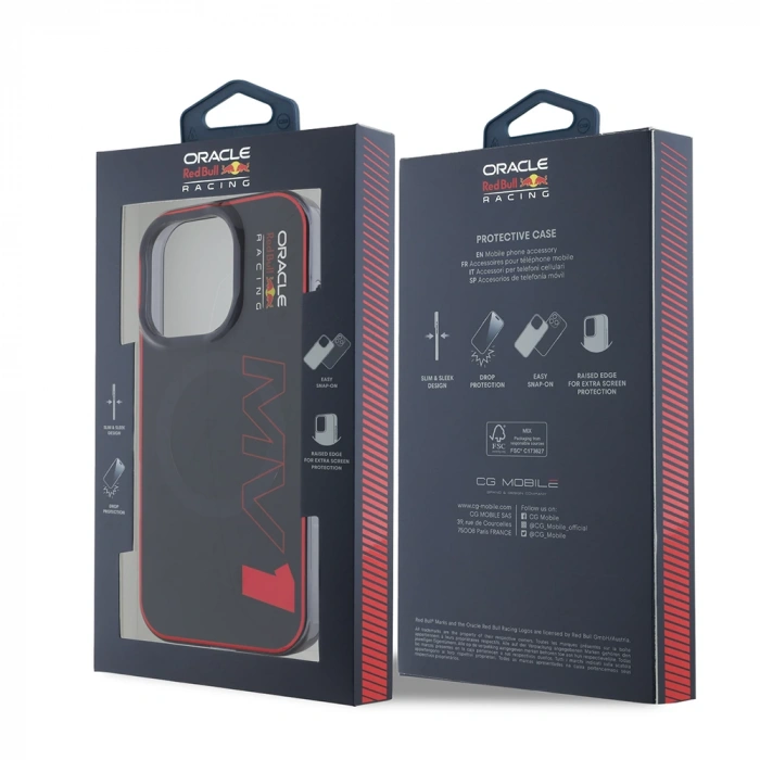 Apple iPhone 16 Pro Max Kılıf Redbull Orjinal Lisanslı M-safe Şarj Özellikli Çift Katmanlı Sert PC Büyük Boy MV Kapak