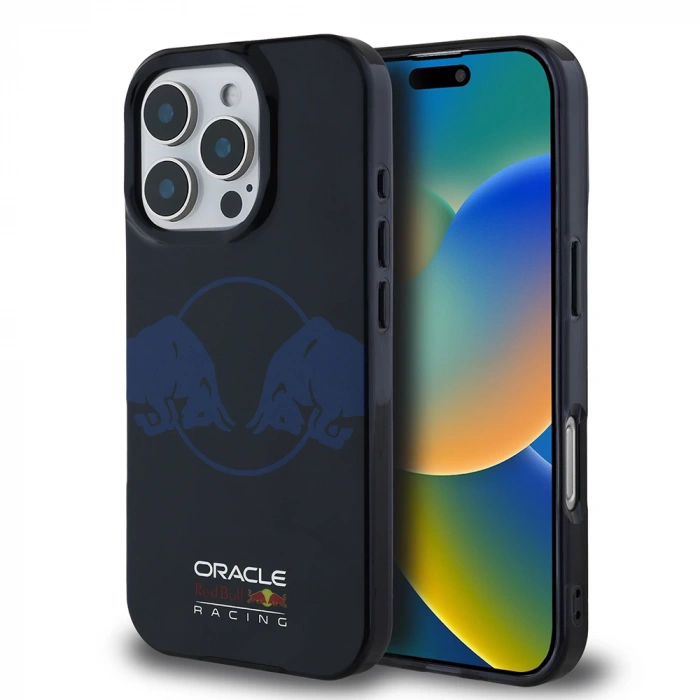 Apple iPhone 16 Pro Max Kılıf Redbull Orjinal Lisanslı M-safe Şarj Özellikli IML Çift Boğa Baskılı Sert Kapak