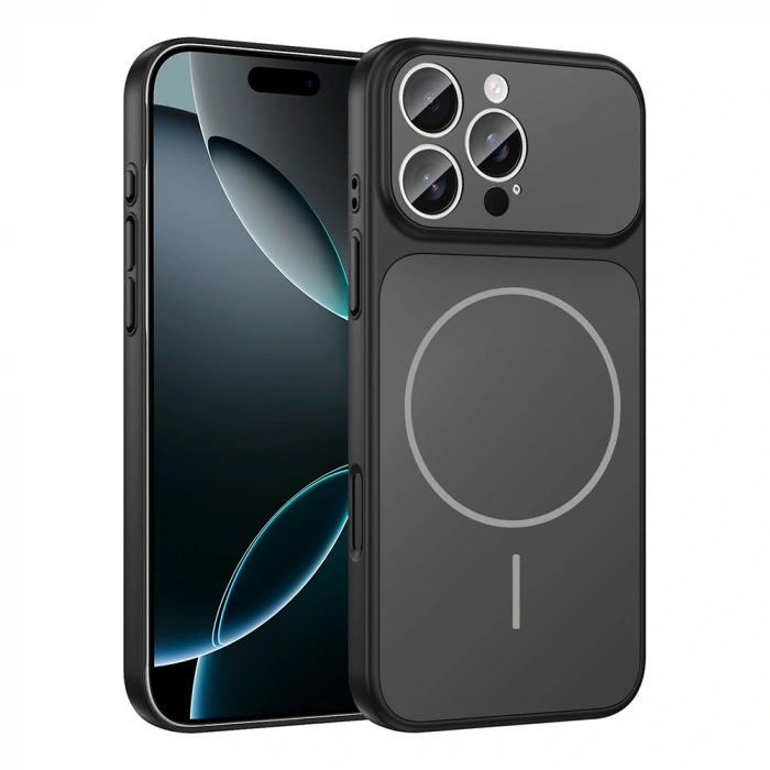 Apple iPhone 16 Pro Max Kılıf Zore M-Safe Şarj Özellikli Kamera Korumalı Formen Kapak