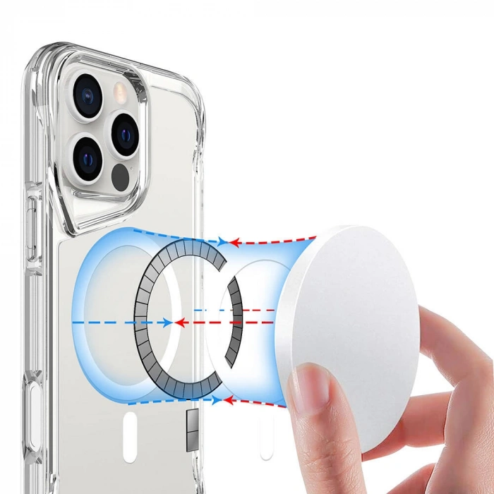 Apple iPhone 16 Pro Max Kılıf Zore M-safe Şarj Özellikli T-Max M-safe Kapak