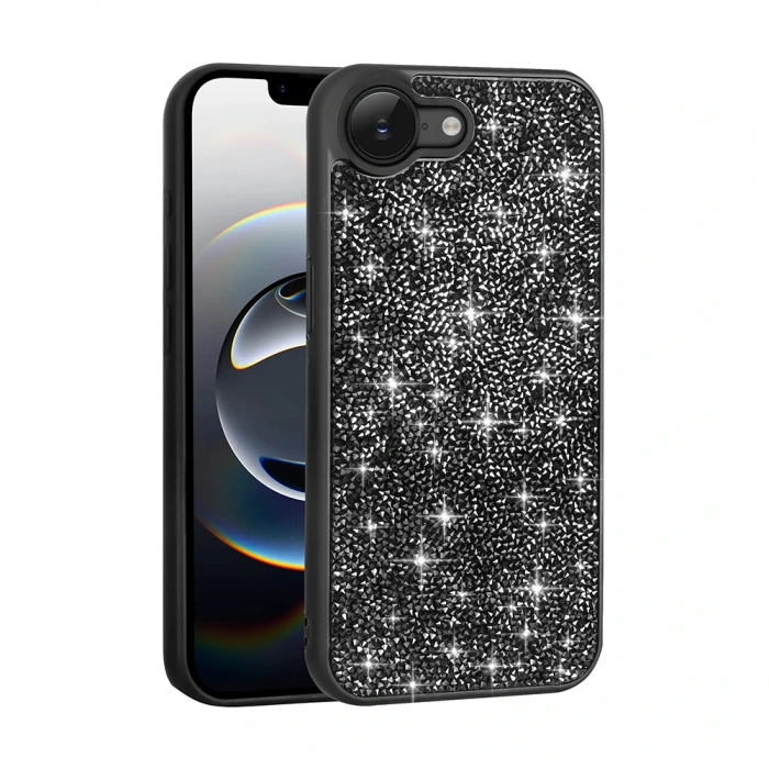 Apple iPhone 16E Kılıf Parlak Taşlı Tasarım Zore Pırlanta Kapak
