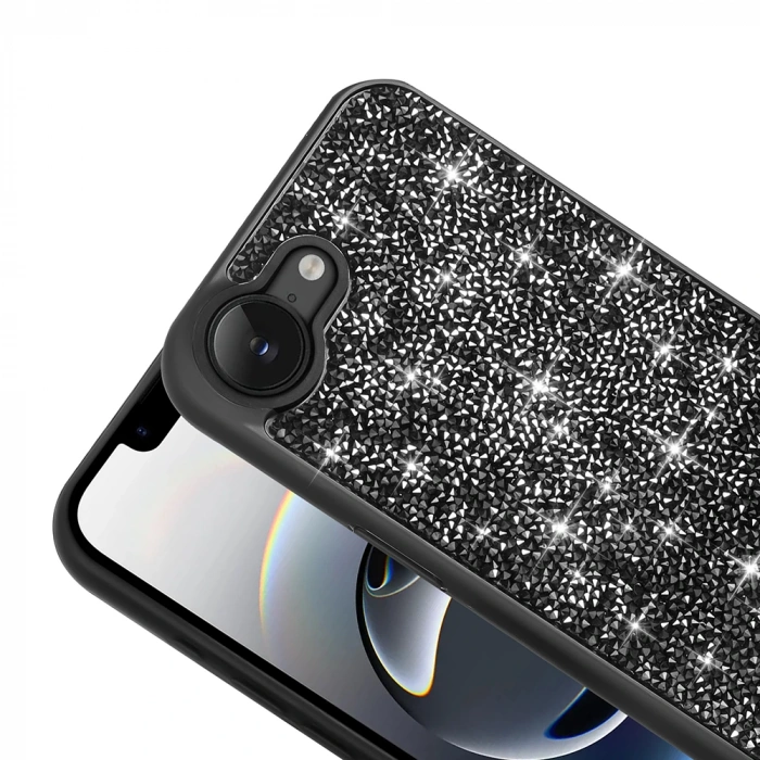 Apple iPhone 16E Kılıf Parlak Taşlı Tasarım Zore Pırlanta Kapak