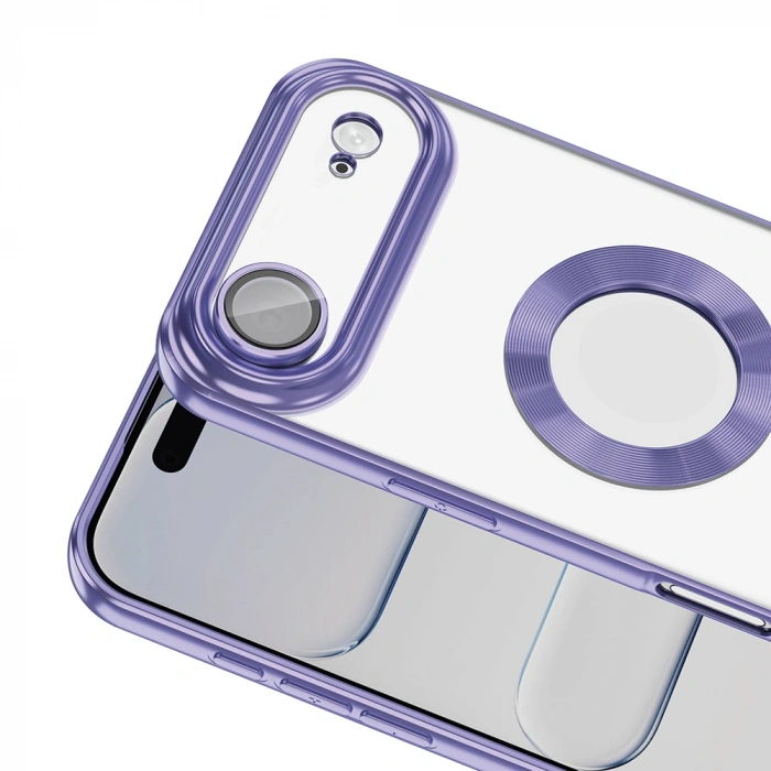 Apple iPhone 17 Air Kılıf Kamera Korumalı Logo Gösteren Zore Omega Kapak