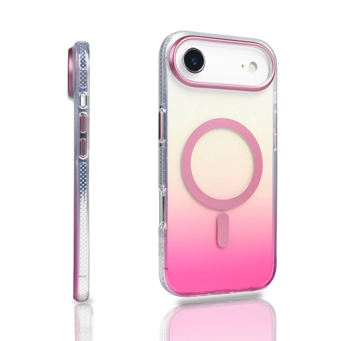 Apple iPhone 17 Air Kılıf M-safe Şarj Özellikli Transparan Renk Geçişli Zore Toros Kapak