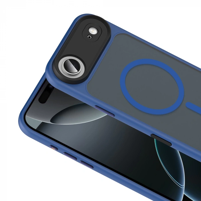 Apple iPhone 17 Air Kılıf Mat Arka Yüzey Wireless Şarj Özellikli Zore Flet M-safe Kapak