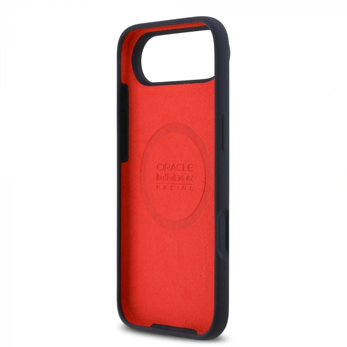 Apple iPhone 17 Air Kılıf Redbull Orjinal Lisanslı M-safe Şarj Özellikli Kırmızı Halka ve Logo Silikon Kapak