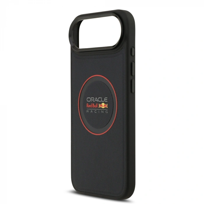 Apple iPhone 17 Air Kılıf Redbull Orjinal Lisanslı M-safe Şarj Özellikli Kırmızı Halka ve Logo Kabartmalı PU Deri Kapak