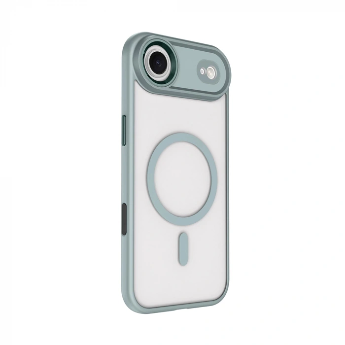 Apple iPhone 17 Air Kılıf Wireless Şarj Özellikli Zore Krom M-safe Silikon Kapak