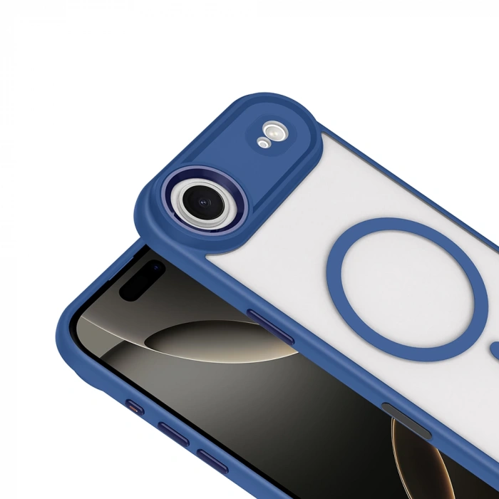 Apple iPhone 17 Air Kılıf Wireless Şarj Özellikli Zore Krom M-safe Silikon Kapak