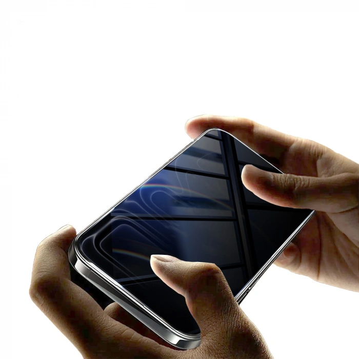 Apple iPhone 17 Air Zore 2.5D Oliv Privacy Temperli Cam Ekran Koruyucu + Kolay Uygulama Aparatı