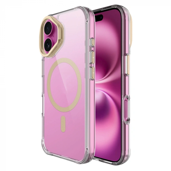 Apple iPhone 17 Kılıf M-safe Şarj Özellikli Airbagli Kamera Standlı Zore Azor Kapak