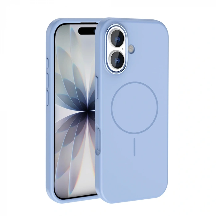 Apple iPhone 17 Kılıf M-Safe Şarj Özellikli Metal Kamera Çerçeveli Zore Edi Silikon Kapak