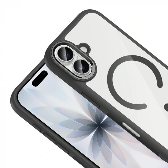 Apple iPhone 17 Kılıf M-Safe Şarj Özellikli Metal Kamera Çerçeveli Zore Tiko Kapak