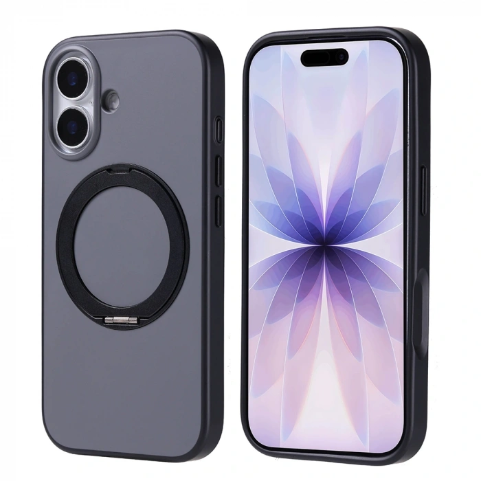 Apple iPhone 17 Kılıf M-Safe Şarj Özellikli Standlı Zore Proton Silikon Kapak