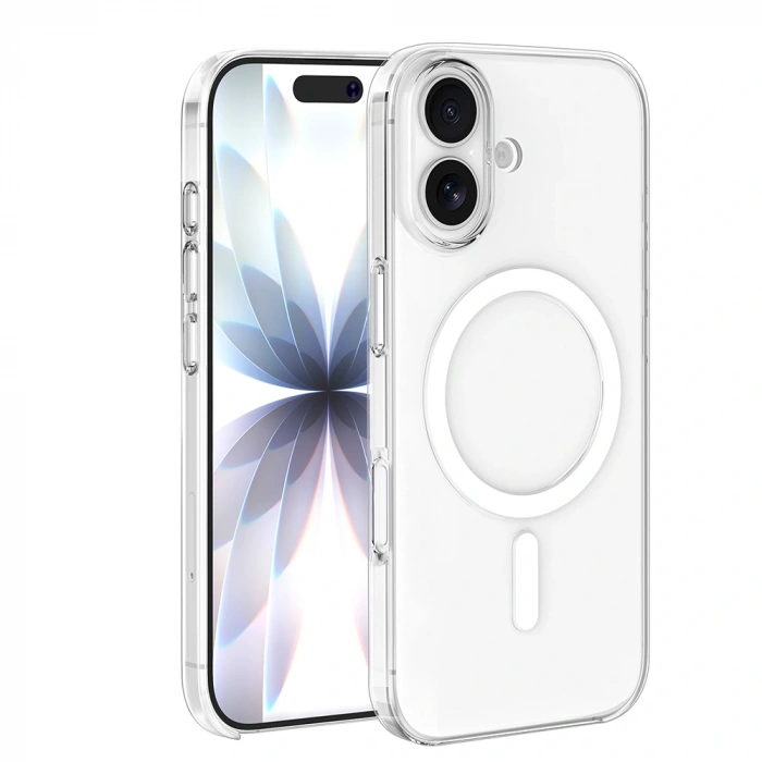 Apple iPhone 17 Kılıf Zore Wireless Şarj Özellikli Şeffaf Orjin Kapak