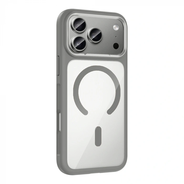 Apple iPhone 17 Pro Kılıf M-Safe Şarj Özellikli Metal Kamera Çerçeveli Zore Tiko Kapak