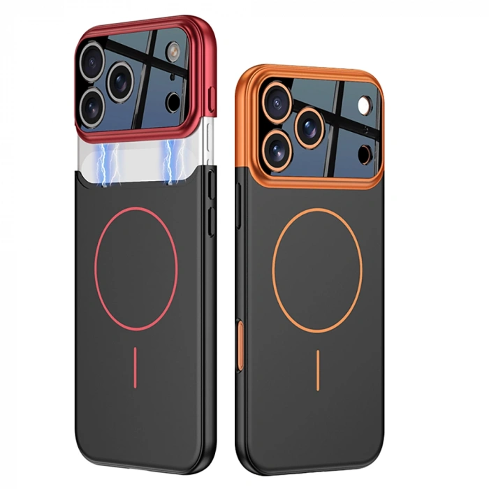 Apple iPhone 17 Pro Max Kılıf M-safe Şarj Özellikli Çift Parçalı Zore Napoli Kapak