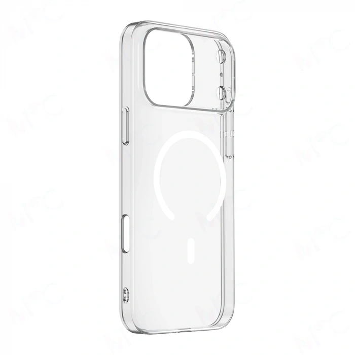 Apple iPhone 17 Pro Max Kılıf Zore M-safe Şarj Özellikli Şeffaf Kamera Çerçeveli Porto Kapak