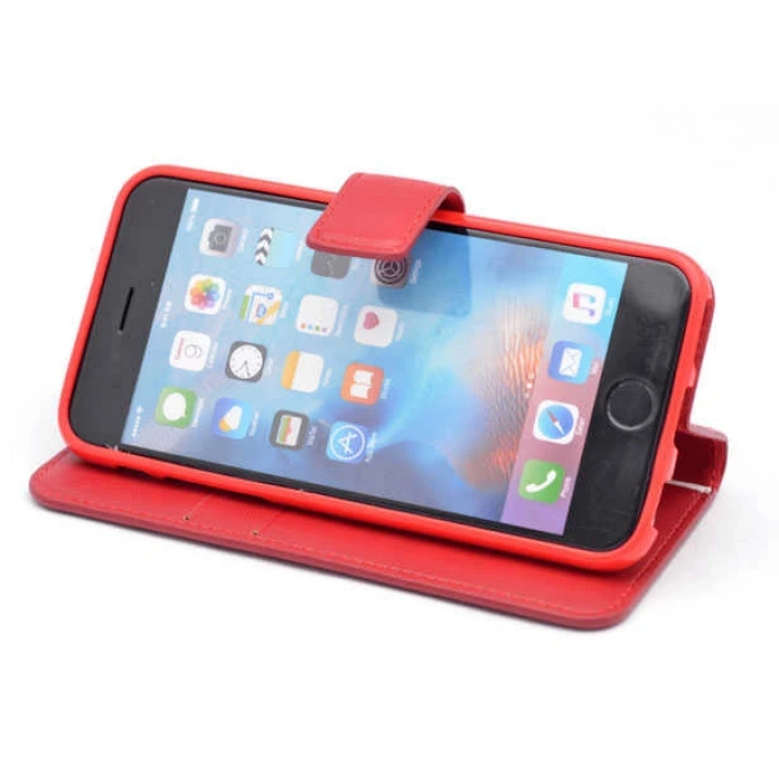 Apple iPhone 5 Kılıf Zore New Delüxe Kapaklı Standlı Kılıf