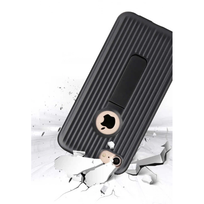Apple iPhone 6 Kılıf Zore Wave Standlı Mıknatıslı Kapak