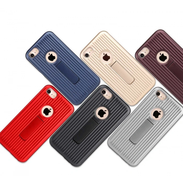 Apple iPhone 6 Kılıf Zore Wave Standlı Mıknatıslı Kapak