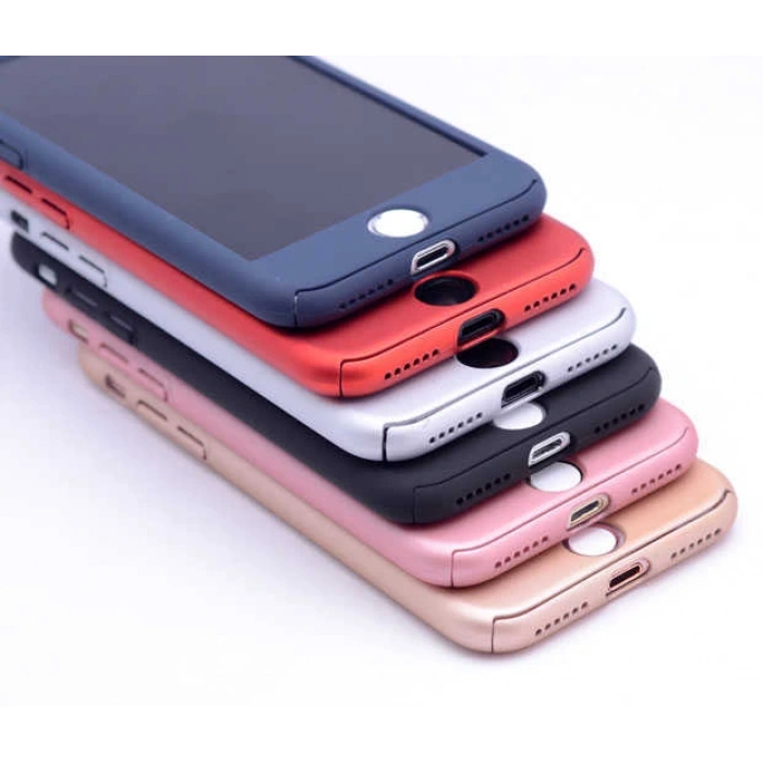 Apple iPhone 7 Kılıf Zore 360 3 Parçalı Rubber Kapak
