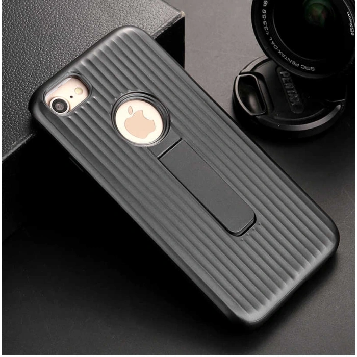 Apple iPhone 7 Kılıf Zore Wave Standlı Mıknatıslı Kapak